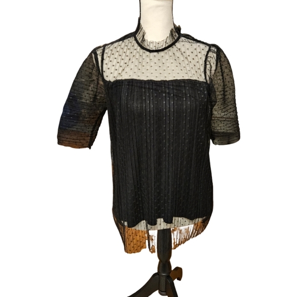 Ginger G Tops - NWT - Ginger G Black Lace Top